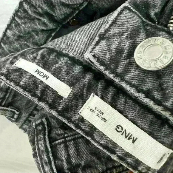 Woman’s Mango Baggy Mom Jeans in Dusty  Black - Picture 2 of 3